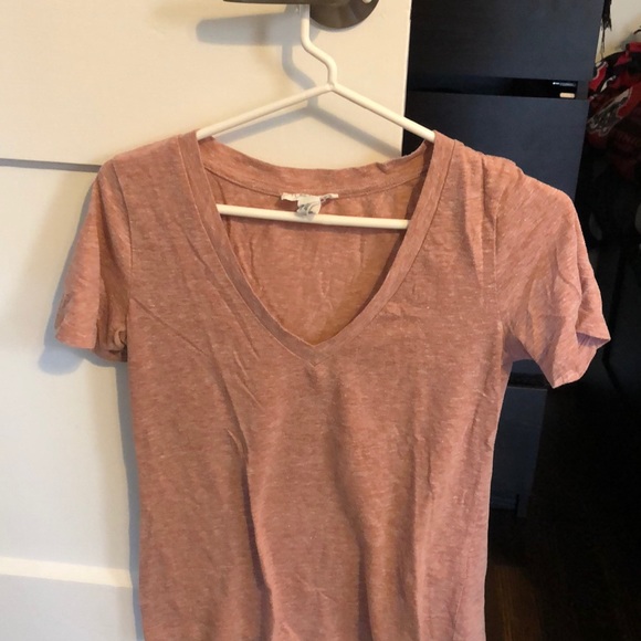 A pink v neck shirt from forever 21 - Picture 2 of 3